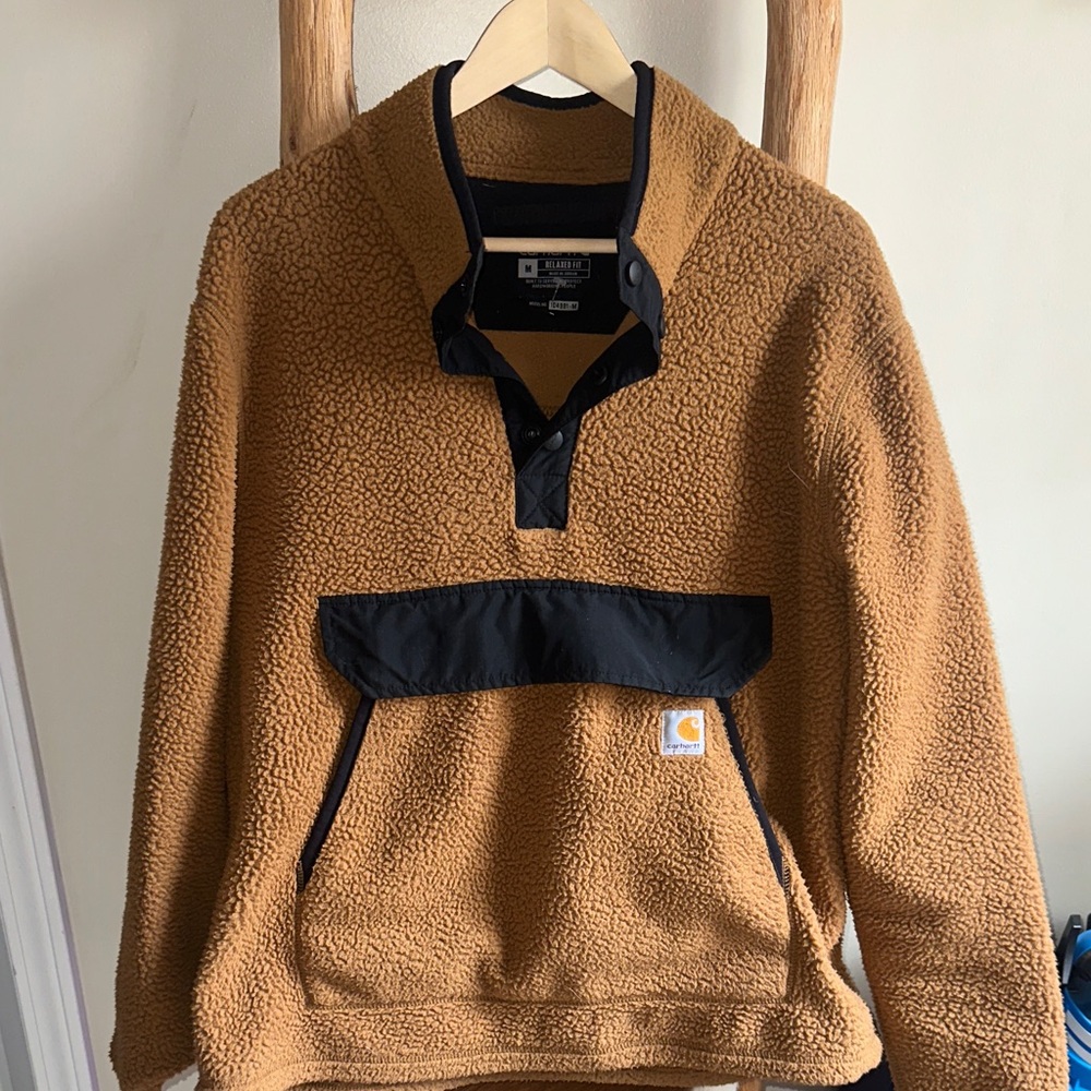 Carhartt Brown and Black Snap T Fleece